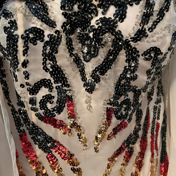 Custom flame sequin gown - Picture 4 of 9